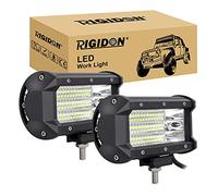 RIGIDON 2Pcs Barra Led Fuoristrada, 12V 24V 5 Pollici 13cm 135W Tripla Fila Barras Luce, Esterno Lampada Per Auto Trattore Camion SUV UTE ATV Barca 4x4 Veicoli Offroad, 6000K Bianca Flood Beam