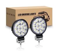 RIGIDON 2Pcs Faro da lavoro led, 3.2 Pollici 42W Mini Fari di profondità, Spot Luci di Lavoro a Led 12V 24V 6000K Faretti Fendinebbia per Off Road Fuoristrada Auto Trattore Camion SUV ATV 4x4