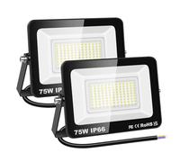 RIGIDON 2x 75W luci da esterno, 7500 lumens faretto Led, fari di Sicurezza