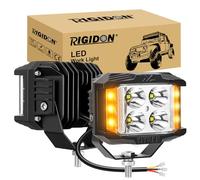 RIGIDON 2x faro da lavoro led, 4 pollici 35W 3500lm strobo ambra bianca