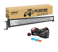 RIGIDON 32 Pollici 80cm 405W Magro Dritto Barra Led Fuoristrada Con 12V Cablaggio Kit, Barra Luce Led, Luci di Lavoro Per Auto Camion SUV UTE ATV Barca 4x4 Veicoli Offroad, Impermeabile 6000K Bianca