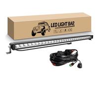 RIGIDON 33 pollici 84 cm 90W Barra LED Fuoristrada con 12V Cablaggio Kit, Singola Fila Sottile Barra Luce a Led Spot Faretti Fendinebbia per Offroad Auto Camion Trattore Veicoli 4x4 ATV UTV Barca