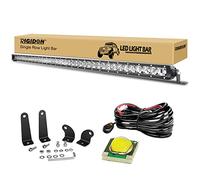 RIGIDON 44 Pollici 112cm 210W Barra Led Fuoristrada Con Cablaggio Kit, 12V 24V Barra Luce Led, Singola Fila Barra Led Per Auto Trattore Camion SUV UTE ATV Barca 4x4 Veicoli Offroad, Spotlights 6000K