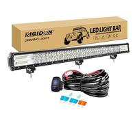 RIGIDON 45 Pollici 115cm 612W Barra Led Fuoristrada, Impermeabile Barra Luce Led Con 12V Cablaggio, Luci di Lavoro Esterno Per Auto Trattore Camion SUV UTE ATV Barca 4x4 Veicoli Offroad, 6000K Bianca