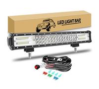 RIGIDON 51 cm 288W Barra Led Fuoristrada con Cablaggio Kit, 20 pollici Barra Luce Led, Luci di Lavoro Esterno per Auto Camion SUV UTE ATV Barca 4x4 Veicoli Offroad Fendinebbia, 6000K Bianca