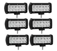 RIGIDON 6Pcs Faro da Lavoro Led, 12V 24V 7 Pollici 18cm 36W Flood Luci da Lavoro a Led, Barra Led Fuoristrada Per Auto Trattore Escavatore Camion SUV ATV 4x4, 6000K Bianca Faretti Fendinebbia