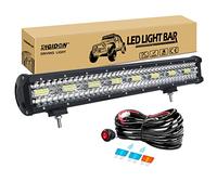RIGIDON 8D 23 Pollici 58 cm 480W Barra Led Fuoristrada Con 12V Cablaggio Kit, Esterno Barras Luce, Luminosa Lampada Per Auto Camion SUV ATV UTE 4x4 Veicoli Offroad, Impermeabile 6000K Bianca