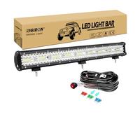 RIGIDON 8D 26 Pollici 65 cm 540W Barra Led Fuoristrada Con 12V Cablaggio Kit, Esterno Barra Luce Led, Luminosa Lampada Per Auto Camion SUV ATV UTE 4x4 Veicoli Offroad, Impermeabile 6000K Bianca