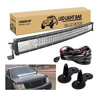 RIGIDON barra led curva 32" 80 cm 405W con cablaggio kit magnetico supporto | barra luce led, per auto camion SUV UTE ATV trattore barca 4x4 veicoli fuoristrada, impermeabile, faretti fendinebbia, 6000K