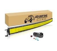 RIGIDON Barra LED Fuoristrada 127cm 648W Barra Luce Led Curva con 12V Cablaggio Kit, Impermeabile Barra Luminosa a Led per Auto Camion SUV UTE ATV Barca 4x4 Veicoli Offroad, 3000K Luci di Lavoro