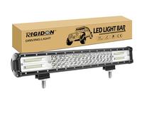 RIGIDON Barra Led Fuoristrada, 12V 24V 20 Pollici 50cm 288W Tripla Fila Barra Luce Led, Barra Led Esterno Per Auto Trattore Camion SUV UTE ATV Barca 4x4 Veicoli Offroad, 6000K Flood Spot Combo