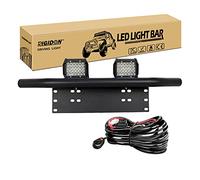 RIGIDON Barra Led Fuoristrada, 2 Pz 4" 10cm 60W Quad Fila Spot Luci di Lavoro a Led, Con Piastra di Supporto Nero Kit y 12V Cablaggio, Faretti Fendinebbia Per Auto Camion SUV 4x4 Veicoli Off road