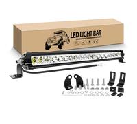 RIGIDON Barra LED Fuoristrada 20 pollici 50 cm 60W Singola Fila Sottile Barra Luce Led 12V 24V Impermeabile Fari per Offroad Auto Camion Trattore Veicoli 4x4 ATV UTV Barca, Faretti Fendinebbia