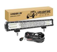 RIGIDON Barra Led Fuoristrada, 20 Pollici 50cm 288W Tripla Fila Barra Luce Led Con 12V Cablaggio, Barra Led Esterno Per Auto Trattore Camion SUV UTE ATV Barca 4x4 Veicoli Offroad, 6000K Flood Spot