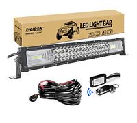 RIGIDON Barra Led Fuoristrada, 22" 55 cm 270W Tripla Fila Barra Luce Led Con Strobo Cablaggio Kit, Per Auto Camion SUV ATV Barca 4x4 Veicoli Offroad, Impermeabile Faretti Fendinebbia, 6000K Bianco