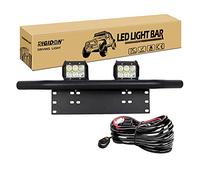 RIGIDON Barra Led Fuoristrada, 4" 10cm 18W Spot Luci di Lavoro a Led, Con Piastra di Supporto Nero Kit y 12V Cablaggio, Faretti Fendinebbia Per Auto Trattore Camion SUV 4x4 Veicoli, 6000K Bianca