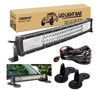 RIGIDON Barra Led Fuoristrada, Curva 22" 55 cm 270W Barra Luce Led Con Cablaggio Kit, Magnetico Supporto Per Auto Camion SUV 4x4 Veicoli Offroad Fuoristrada, Impermeabile Faretti Fendinebbia, 6000K