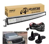 RIGIDON Barra Led Fuoristrada, Curva 42" 105 cm 540W Barra Luce Led Con Cablaggio Kit, Magnetico Supporto Per Auto Camion SUV 4x4 Veicoli Offroad Fuoristrada, Impermeabile Faretti Fendinebbia, 6000K