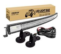 RIGIDON Barra Led Fuoristrada, Curva 50" 127 cm 648W Barra Luce Led Con Cablaggio Kit, Magnetico Supporto Per Auto Camion SUV 4x4 Veicoli Offroad Fuoristrada, Impermeabile Faretti Fendinebbia, 6000K