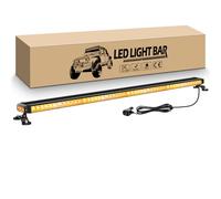 RIGIDON Barra luminosa stroboscopica a led, 49" 125 cm 102 LED Luce di Emergenza e Avvertenza Stroboscopica Magnetico 12V 24V per Veicoli, Auto, Camion, Rimorchi, Roulotte, SUV, Ambra