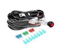 RIGIDON Cablaggio barra led, 12V 40A 16AWG CC 4 Piombo Cablaggio Fendinebbia con Interruttore Kit Cavi Auto On-off per Barra LED Fuoristrada ATV Camion SUV e Moto (Modello C)