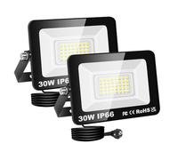 RIGIDON faretto led da esterno con spina, 2x 30W 3000lm fari di sicurezza