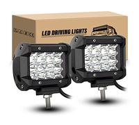 RIGIDON Faro da Lavoro LED, 2 Pezzi 4 pollici 10cm 36W Faretti Fendinebbia, Fari LED Auto 12V 24V Impermeabile Fuoristrada Barra per Offroad SUV ATV UTV Camion Trattore, 6000K Bianca Luci di Guida