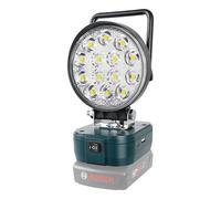 RIGIDON Lampada da Lavoro Portatile per Batteria bosch professional 18V, 4 pollici 42W Faro LED Ricaricabile, Faretto Luce per Campeggio, Lavoro, Pesca, Cantiere, Emergenza, 6000K (Senza Batteria)