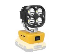 RIGIDON Lampada da Lavoro Portatile per Batteria Dewalt 18V, 3 pollici 40W Faro LED Ricaricabile, Luce da lavoro Faretto Led per Campeggio, Lavoro, Pesca, Cantiere, Emergenza (Senza Batteria)