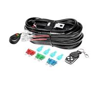 RIGIDON Stroboscopica Cablaggio barra led, Telecomandato Cablaggio Fendinebbia, 12V 40A 18AWG CC 2 Piombo con Interruttore Kit Cavi Auto On-off per Fuoristrada ATV Camion SUV Moto (Modello B)