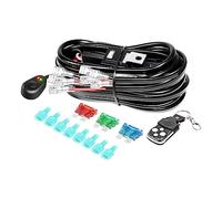 RIGIDON Stroboscopica Cablaggio barra led, Telecomandato Cablaggio Fendinebbia, 12V 40A 18AWG CC 4 Piombo con Interruttore Kit Cavi Auto On-off per Fuoristrada ATV Camion SUV Moto (Modello B)