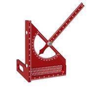 Rigno multi -angolo - alluminio regolabile 16x13x2cm, protrattore anti -slip, indicatore di marcatura di precisione forte con chiara | Accessorio di carpentiere professionale per coperture, prog
