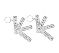 Rigno pieghevole di Cheotime 2pcs, sovrano pieghevole ASSO PORTATICO 0,5 m Piccole di misurazione piccolo con metro pieghevole per metro pieghevole pieghevole 10 volte per la posa (Bianco)