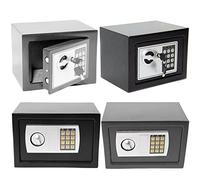 Rigogo Cassaforte Elettronica Digitale, Acciaio Solido, Doppia Serratura, Grigio, 4.6L, 23x17x17cm, Montaggio a Parete o Pavimento