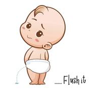 Rigolos - Adesivi da parete Potty Training per