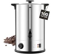Rigstne Urna da caffè commerciale, 100 tazze, grande macchina da caffè, erogatore di bevande calde con doppia parete in acciaio inossidabile, urna d'acqua per eventi, birra rapida, controllo della