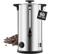 Rigstne Urna da caffè commerciale da 50 tazze, grande macchina per caffè, distributore di bevande calde con doppia parete in acciaio inossidabile, urna d'acqua per eventi, birra rapida, controllo
