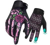 RIGWARL Guanti moto touchscreen per uomo, inserti in mesh traspiranti, guanti a scheletro antiscivolo per donna, guanti leggeri, resistenti e durevoli per ciclismo, motocross, MTB, corsa