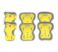 Rigwig Set di protezioni per bambini/ragazzi e adulti, ginocchiere, gomitiere, polsiere per pattinaggio, ciclismo, skateboard, scooter, BMX e attività all'aperto (giallo, L)