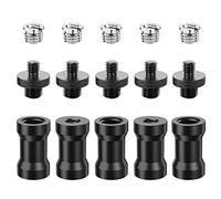 Rigych 15 Pezzi Adattatori 1/4" a 3/8" Convertitore, Filettato Vite Fotografica per Treppiede, Fotocamera DSLR, Monopiede, Rig a Spalla, Attacco Cavalletto