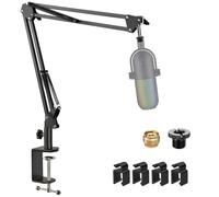 Rigych Braccio regolabile per microfono, supporto per microfono compatibile con Razer Seiren X Mini V2 V3 Microfono streaming USB per registrazione, giochi, podcast