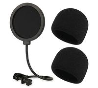 Rigych Filtro antipop per microfono e parabrezza in schiuma per microfono Razer Seiren V2 Pro, schermo pop per microfono professionale con copertura in schiuma per registrazione e streaming in studio