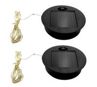 rigyeg 2Pcs 6cm 6.1 Pollici Rotondo Luce Solare Ricambio Top Pannello Solare Lanterna Coperchio con Luci Della Stringa per Outdoor FAI DA TE Solar Flower Lights