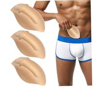 rigyeg 3 pezzi da uomo rigonfiamento spugna imbottitura rigonfiamento inserto per nuoto boxer slip perizoma pantaloncini trans uomo Packer beige