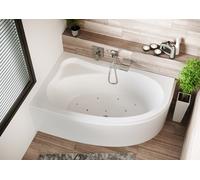 RIHO Aryl Baignoires d'angle, version droite, avec système Air, à encastrer, 2 places, blanc, B017004005, B017004005, Versione: 170x110x46,5 cm, capacità utile: 200 litri