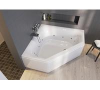 RIHO Austin baignoires d'angle, avec système Flow, 2 places, 145x145x48cm, 270 litres, blanc, B005015005, B005015005, Versione: Versione sinistra