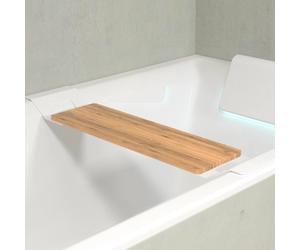 RIHO Bamboo vassoio porta oggetti vasca, 207004, Bamboo bambù/bianco [Accessori Bagno > Vassoi Porta Oggetti Vasca]