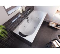 RIHO Carolina Baignoires rectangulaires, avec système Flow, 1 place, version droite, blanc, B056011005, B056011005, Versione: 180x80x53cm, capacità utile: 210 litri