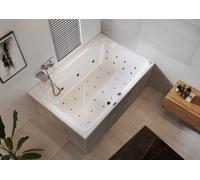 RIHO Castello Baignoires rectangulaires, avec système Bliss, 2 places, 180x120x51cm, 335 litres, blanc, B064011005, B064011005, Versione: Versione destra