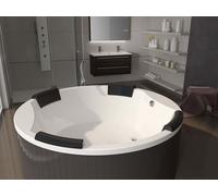 Vasca da bagno RIHO Colorado, rotonda, da incasso, 2 posti, 180x53cm, 440 litri, bianco, B038001005